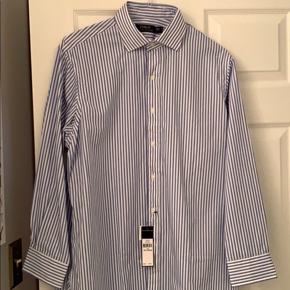 Ralph Lauren Blue and white striped button up - Picture 1 of 3